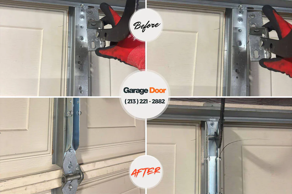 Before and after: garage door opener repair Taylorsville, NC